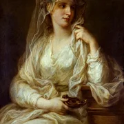 Angelica Kauffman | Porträt einer Dame als Vestalin - 1785 | Gerahmter Kunstdruck | Klassizismus | formida
