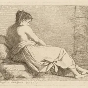 Angelica Kauffman | Siddende kvinde – 1770 | Indrammet kunsttryk | Klassicisme | formida