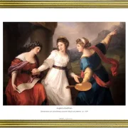Angelica Kauffman | Selvportræt i krydsfeltet mellem musik og maleri - 1794 | Gallery Edition | Indrammet kunsttryk | Klassicisme