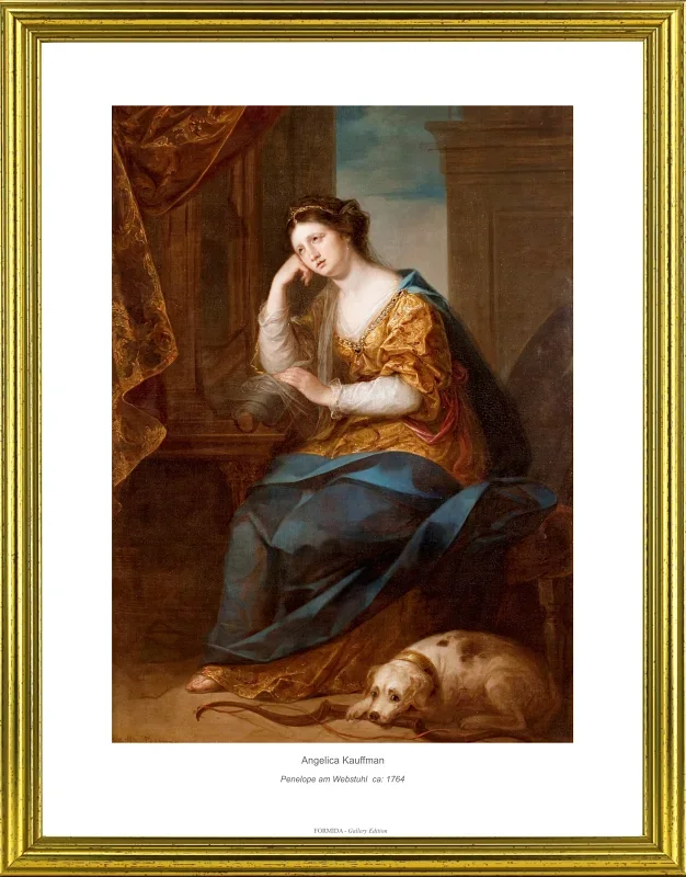 Angelica Kauffman | Penelope ved væven – 1764 | Gallery Edition | Indrammet kunsttryk | Klassicisme