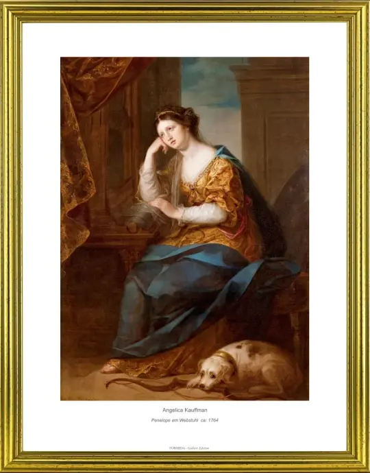 Angelica Kauffman | Penelope ved væven – 1764 | Gallery Edition | Indrammet kunsttryk | Klassicisme