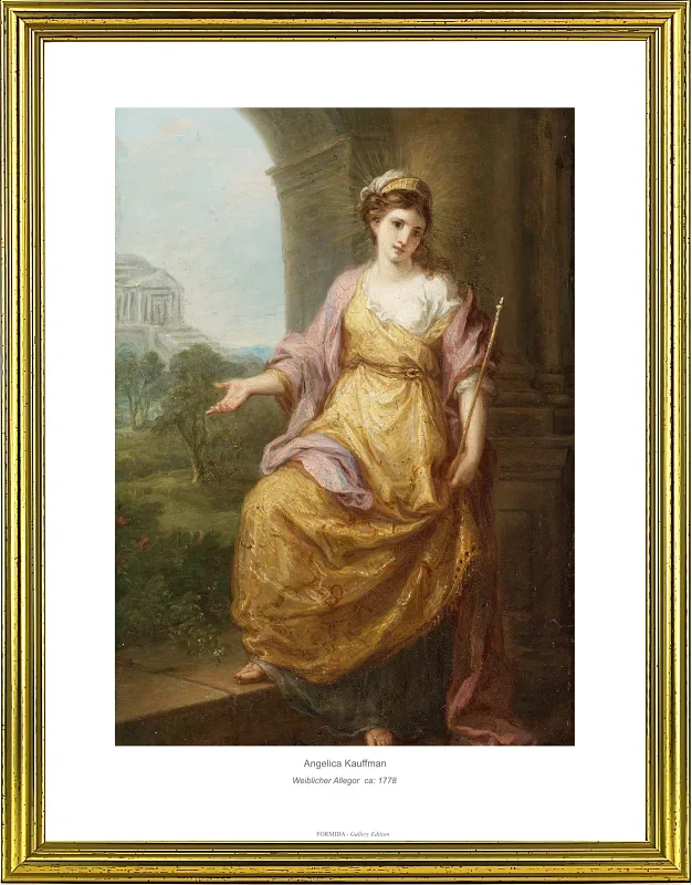 Angelica Kauffman | Weiblicher Allegor - 1778 | Gallery Edition | Gerahmter Kunstdruck | Klassizismus