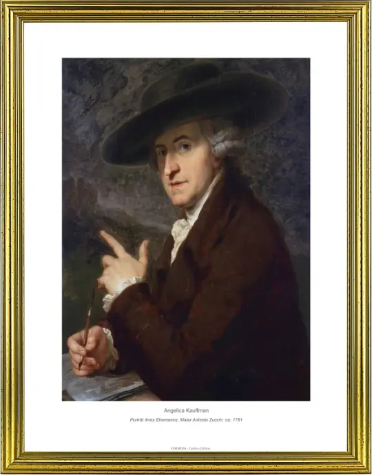 Angelica Kauffman | Portræt af hendes mand, maleren Antonio Zucchi - 1781 | Gallery Edition | Indrammet kunsttryk | Klassicisme