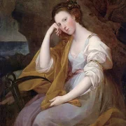 Angelica Kauffman | Portræt af Lady Louisa Leveson Gower - 1767 | Indrammet kunsttryk | Klassicisme | formida