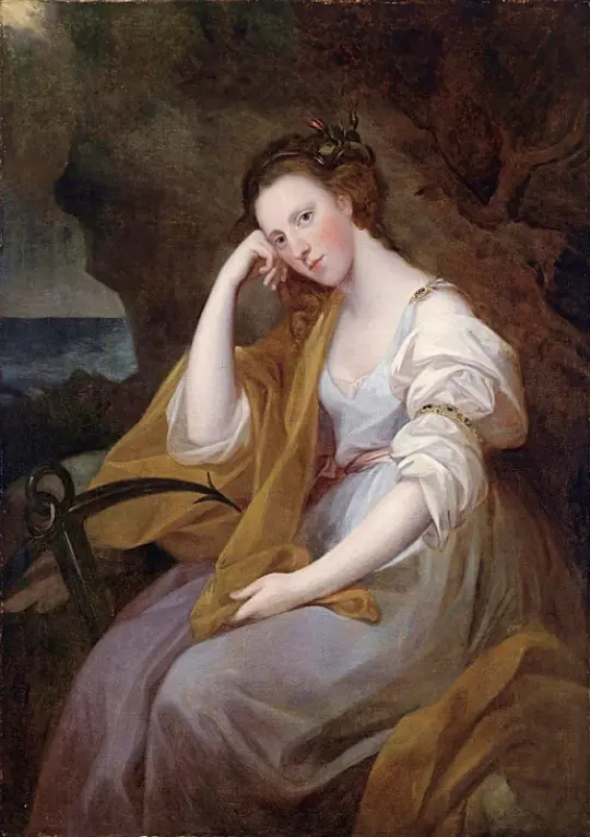 Angelica Kauffman | Portræt af Lady Louisa Leveson Gower - 1767 | Indrammet kunsttryk | Klassicisme | formida