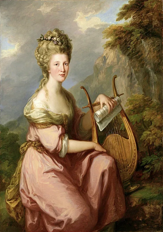 Angelica Kauffman | Porträt von Sarah Harrop - 1780 | Gerahmter Kunstdruck | Klassizismus | formida
