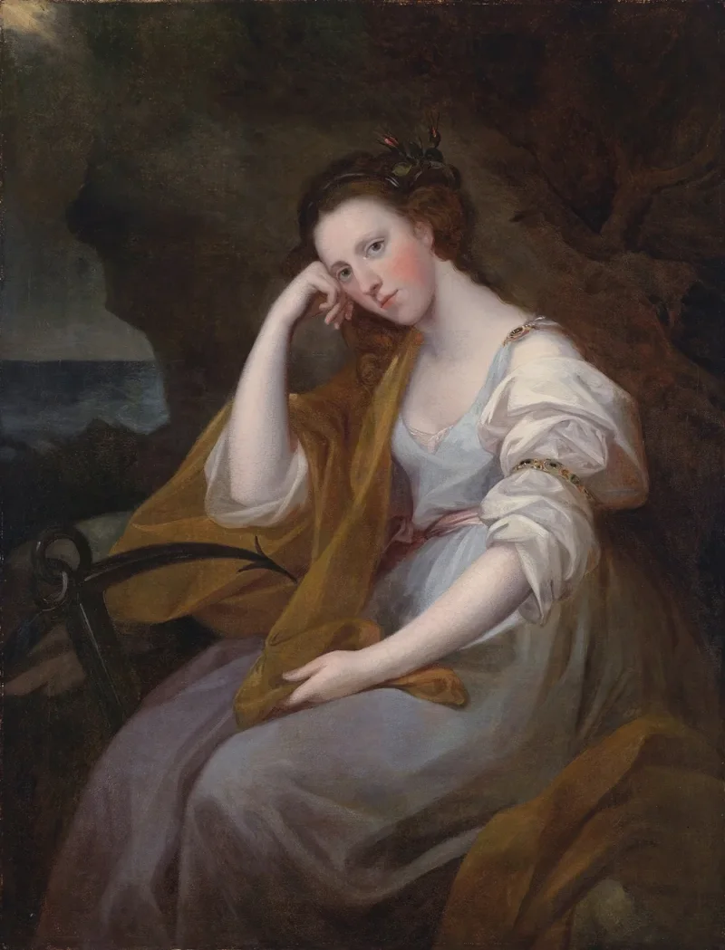 Angelica Kauffman – Porträt von Lady Louisa Leveson Gower 1767 | Giclée Kunstdruck gerahmt