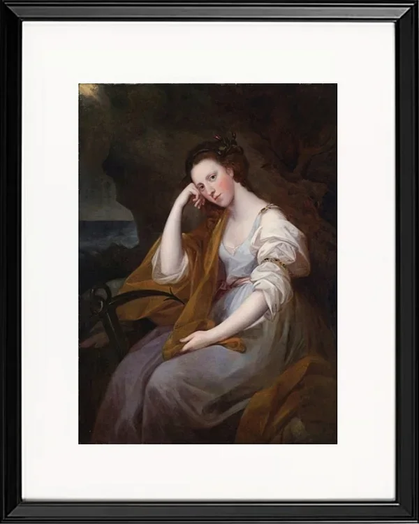 Angelica Kauffman – Porträt von Lady Louisa Leveson Gower 1767 | Giclée Kunstdruck gerahmt