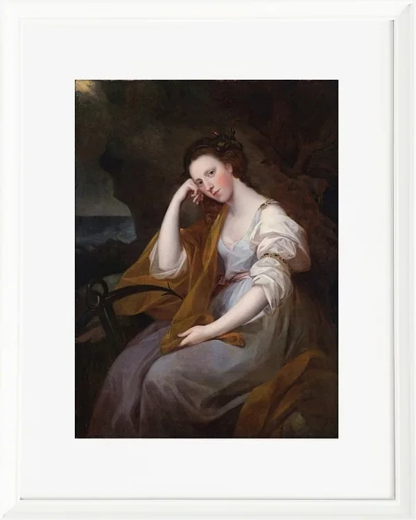 Angelica Kauffman – Porträt von Lady Louisa Leveson Gower 1767 | Giclée Kunstdruck gerahmt