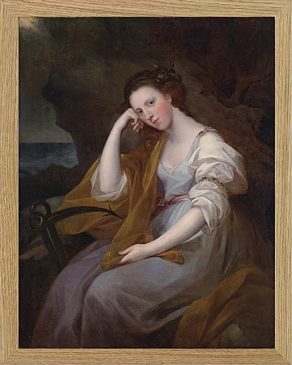 Angelica Kauffman – Porträt von Lady Louisa Leveson Gower 1767 | Giclée Kunstdruck gerahmt
