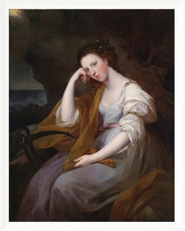Angelica Kauffman – Porträt von Lady Louisa Leveson Gower 1767 | Giclée Kunstdruck gerahmt