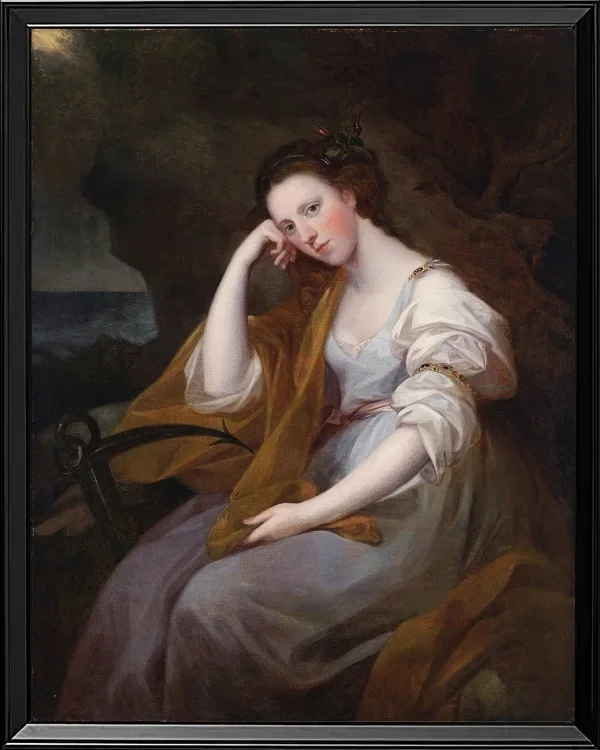 Angelica Kauffman – Porträt von Lady Louisa Leveson Gower 1767 | Giclée Kunstdruck gerahmt