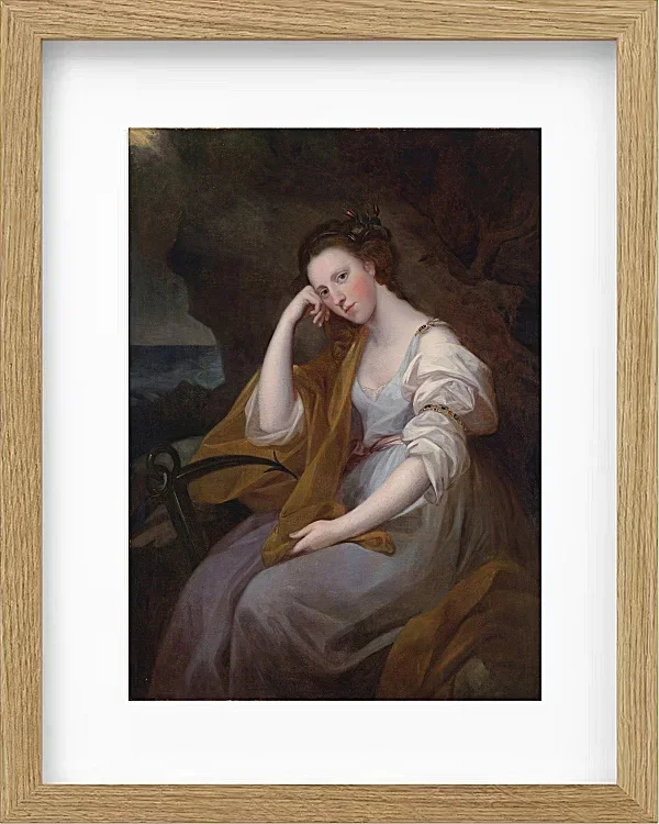 Angelica Kauffman – Porträt von Lady Louisa Leveson Gower 1767 | Giclée Kunstdruck gerahmt