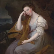 Angelica Kauffman – Porträt von Lady Louisa Leveson Gower 1767 | Giclée Kunstdruck gerahmt