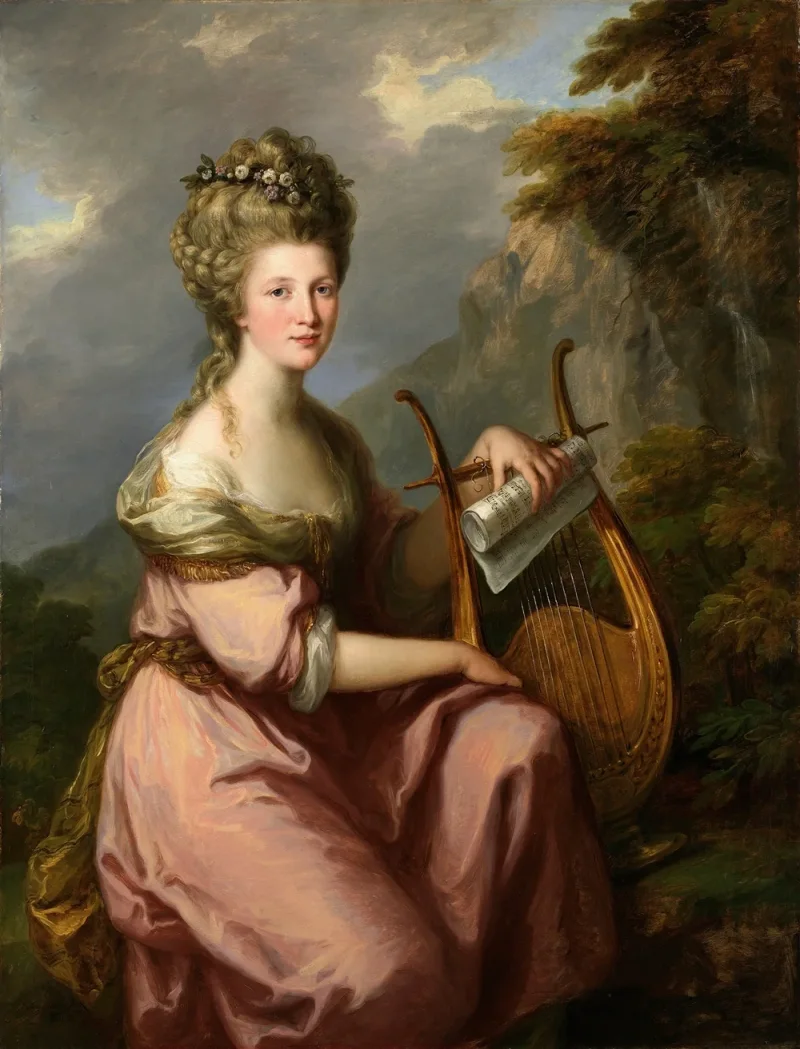Angelica Kauffman – Porträt von Sarah Harrop 1780 | Giclée Kunstdruck gerahmt