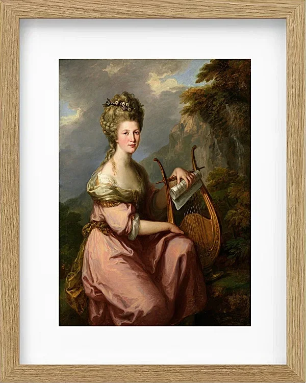Angelica Kauffman – Porträt von Sarah Harrop 1780 | Giclée Kunstdruck gerahmt