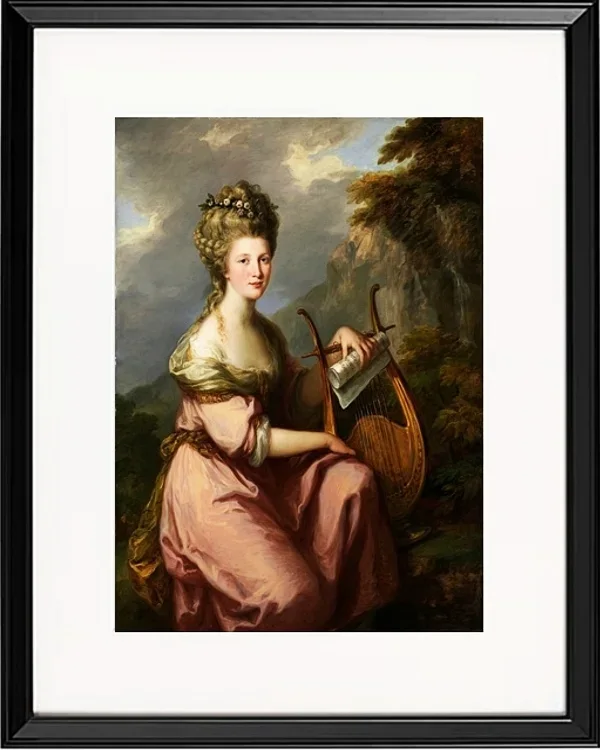 Angelica Kauffman – Porträt von Sarah Harrop 1780 | Giclée Kunstdruck gerahmt