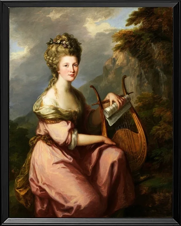 Angelica Kauffman – Porträt von Sarah Harrop 1780 | Giclée Kunstdruck gerahmt