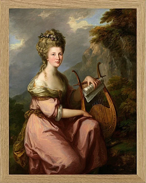 Angelica Kauffman – Porträt von Sarah Harrop 1780 | Giclée Kunstdruck gerahmt