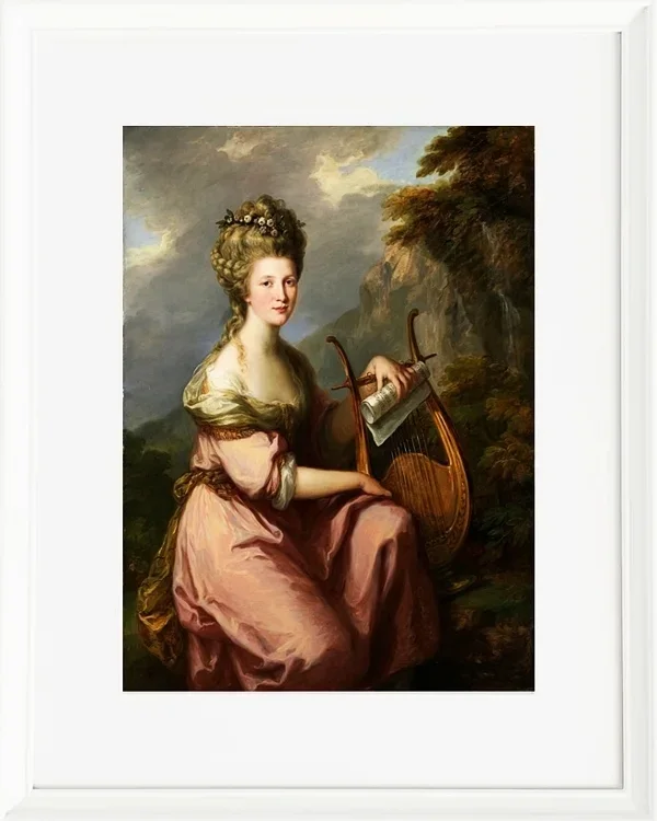 Angelica Kauffman – Porträt von Sarah Harrop 1780 | Giclée Kunstdruck gerahmt