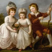 Angelica Kauffman – Porträt von drei Kindern 1768 | Giclée Kunstdruck gerahmt