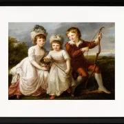 Angelica Kauffman – Porträt von drei Kindern 1768 | Giclée Kunstdruck gerahmt