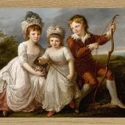 Angelica Kauffman – Porträt von drei Kindern 1768 | Giclée Kunstdruck gerahmt