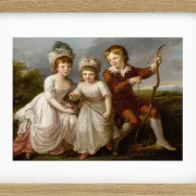 Angelica Kauffman – Porträt von drei Kindern 1768 | Giclée Kunstdruck gerahmt