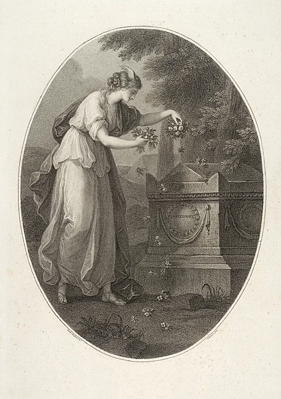 Angelica Kauffman | Shakespeares grav - 1782 | Indrammet kunsttryk | Klassicisme | formida