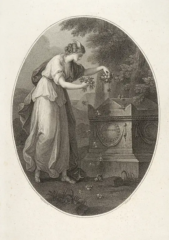 Angelica Kauffman | Shakespeares grav - 1782 | Indrammet kunsttryk | Klassicisme | formida