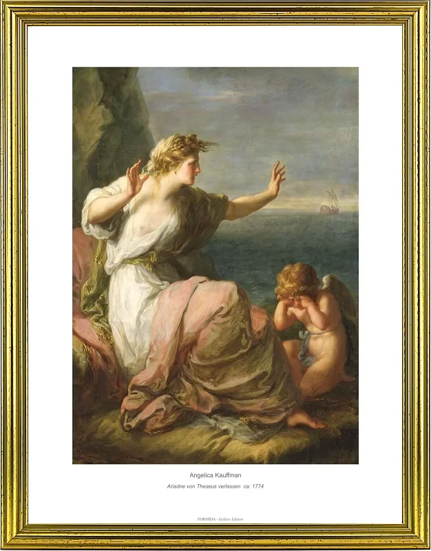 Angelica Kauffman | Ariadne forladt af Theseus - 1774 | Gallery Edition | Indrammet kunsttryk | Klassicisme