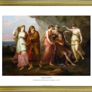 Angelica Kauffman | Telemachos und die Nymphen von Calypso - 1782 | Gallery Edition | Gerahmter Kunstdruck | Klassizismus