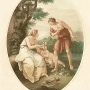 Angelica Kauffman | Amor og Kefisa - 1789 | Indrammet kunsttryk | Klassicisme | formida