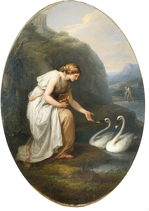 Angelica Kauffman | Immortalia, udødelighedens nymfe - 1783 | Indrammet kunsttryk | Klassicisme | formida