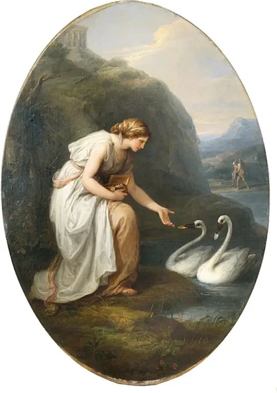 Angelica Kauffman | Immortalia, udødelighedens nymfe - 1783 | Indrammet kunsttryk | Klassicisme | formida