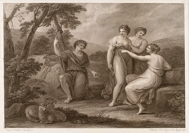 Angelica Kauffman | Selim af Hyrdens Moral - 1788 | Indrammet kunsttryk | Klassicisme | formida