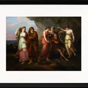 Angelica Kauffman – Telemachos und die Nymphen von Calypso 1782 | Giclée Kunstdruck gerahmt