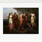 Angelica Kauffman – Telemachos und die Nymphen von Calypso 1782 | Giclée Kunstdruck gerahmt