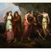 Angelica Kauffman – Telemachos und die Nymphen von Calypso 1782 | Giclée Kunstdruck gerahmt
