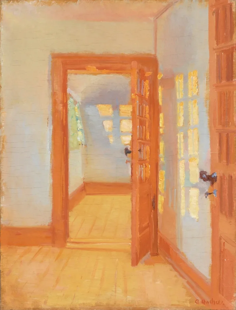 Anna Ancher - Brøndums Nebengebäude 1920 | Giclée Kunstdruck gerahmt