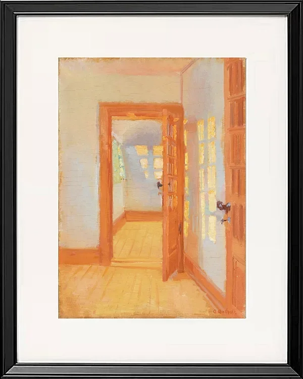 Anna Ancher - Brøndums Nebengebäude 1920 | Giclée Kunstdruck gerahmt