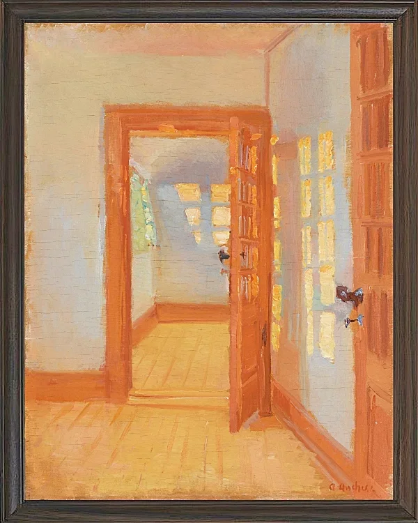 Anna Ancher - Brøndums Nebengebäude 1920 | Giclée Kunstdruck gerahmt