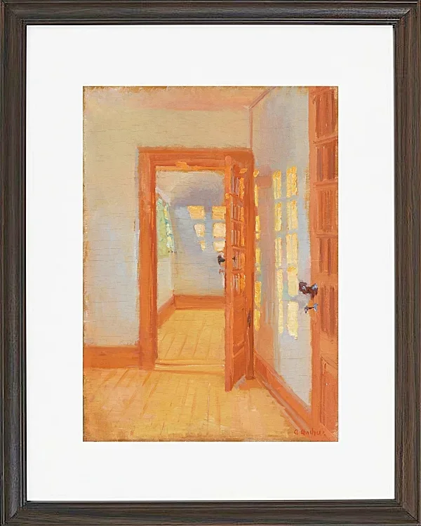 Anna Ancher - Brøndums Nebengebäude 1920 | Giclée Kunstdruck gerahmt