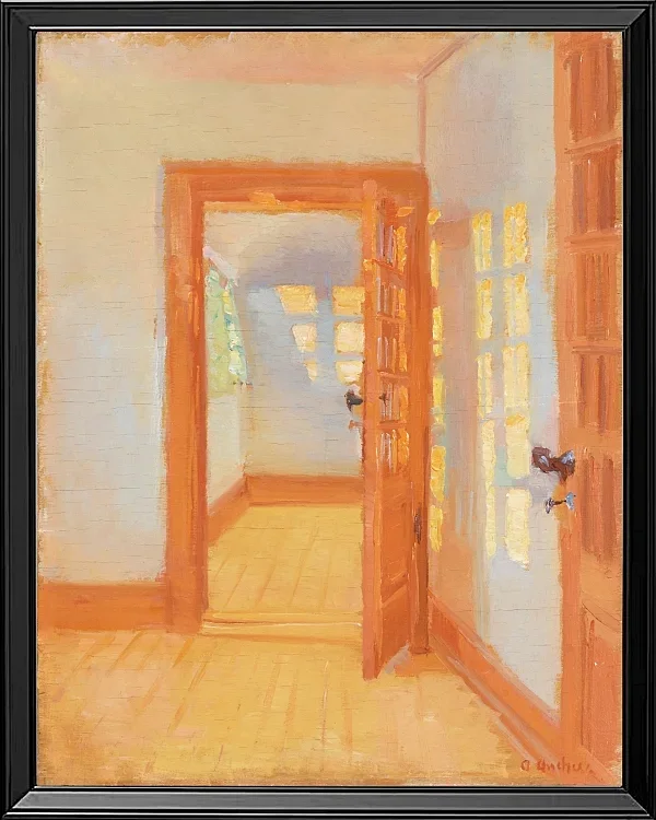 Anna Ancher - Brøndums Nebengebäude 1920 | Giclée Kunstdruck gerahmt