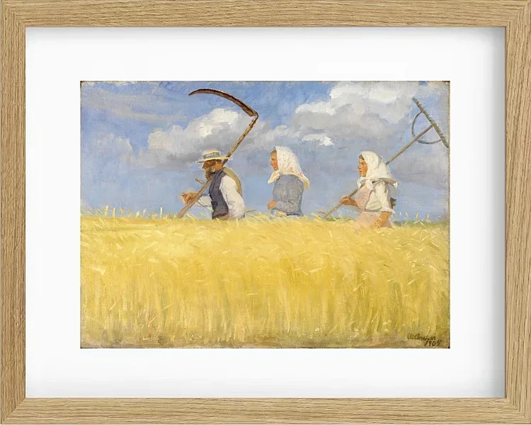 Anna Ancher - Ernter 1905 | Giclée Kunstdruck gerahmt