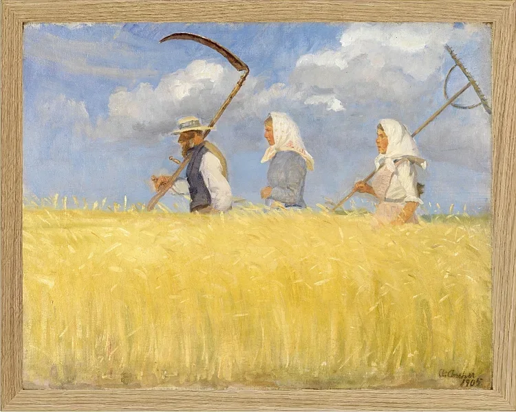 Anna Ancher - Ernter 1905 | Giclée Kunstdruck gerahmt