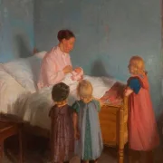 Anna Ancher - Kleiner Bruder 1905 | Giclée Kunstdruck gerahmt