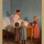 Anna Ancher - Kleiner Bruder 1905 | Giclée Kunstdruck gerahmt