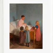 Anna Ancher - Kleiner Bruder 1905 | Giclée Kunstdruck gerahmt