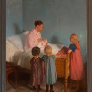 Anna Ancher - Kleiner Bruder 1905 | Giclée Kunstdruck gerahmt